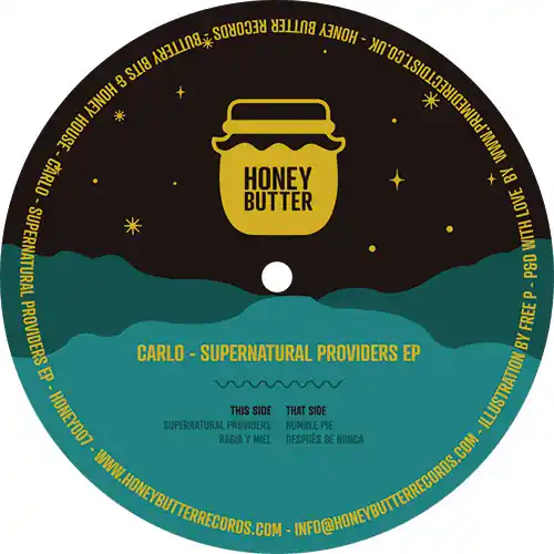 Carlo Supernatural Providers EP Honey Butter Records vinyl record Handmade