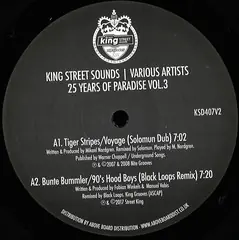 Fresh Stock King Street Sounds (Vol 3) 25 Years Of Paradise King Street vinyl record