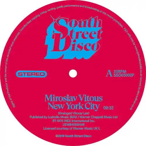 Direct From Manufacturer Miroslav Vitous / Eumir Deodato New York City / Whistle Bump South Street Disco vinyl record