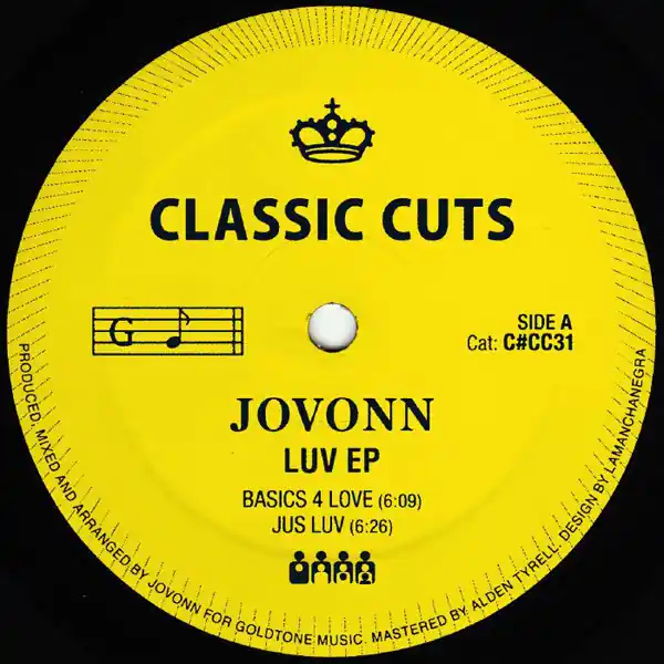 Budget Jovonn Luv EP Clone Classic Cuts vinyl record