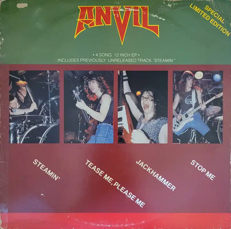 Anvil - Stop Me / Tease Me Please 12" Single (Limited edition EP)– museum vinyl Same Day Shipping