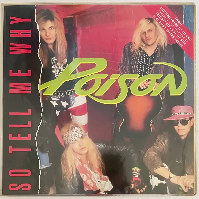 Direct From Manufacturer Poison - So Tell Me Why 12" Single (Ltd Red Vinyl + Poster)– museum vinyl