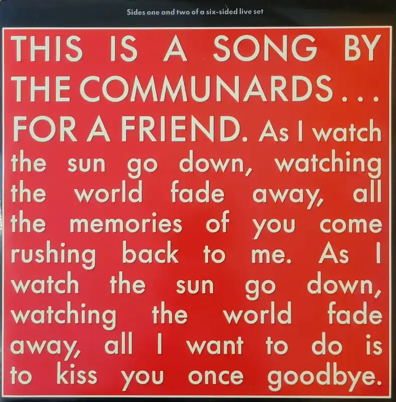 The Communards - For A Friend 12" Single– museum vinyl Limited Offer