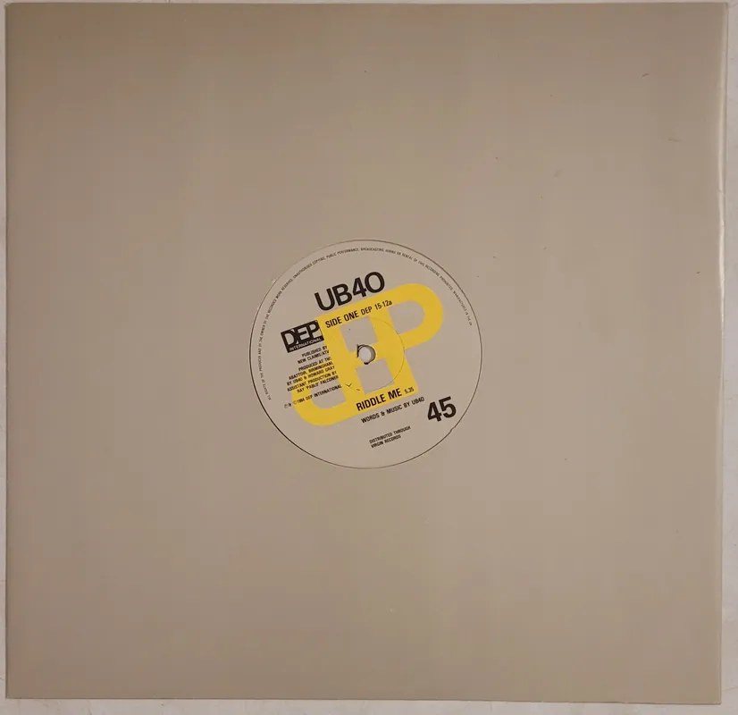 Hot Picks UB40 - Riddle Me 12" Single– museum vinyl