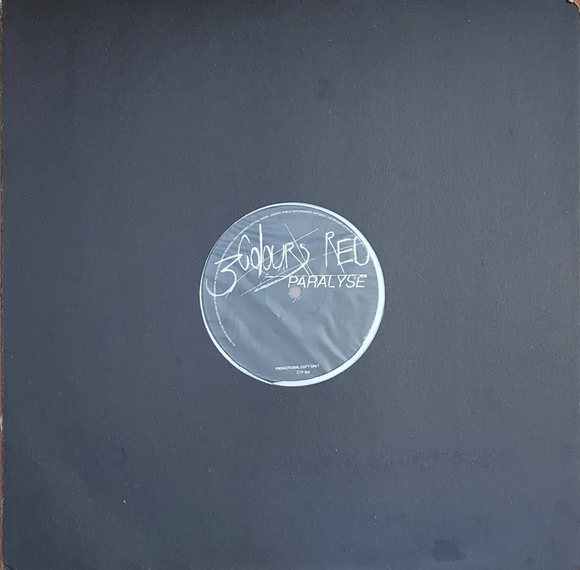 3 Colours Red - Paralyse 12" Single (Promo)– museum vinyl Luxury