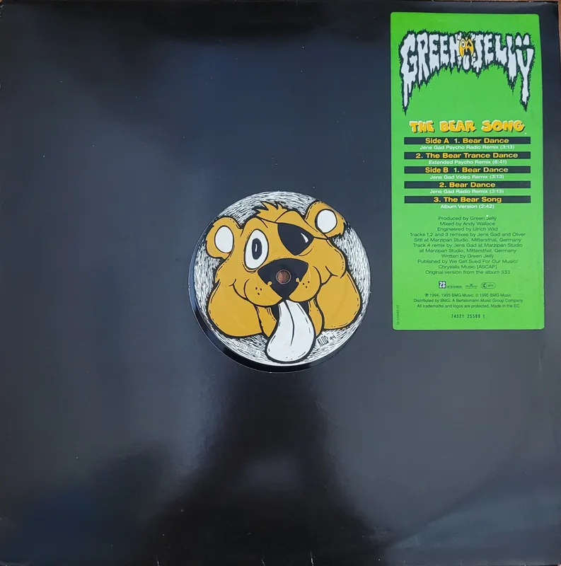Original Green Jelly - The Bear Song 12" Single– museum vinyl
