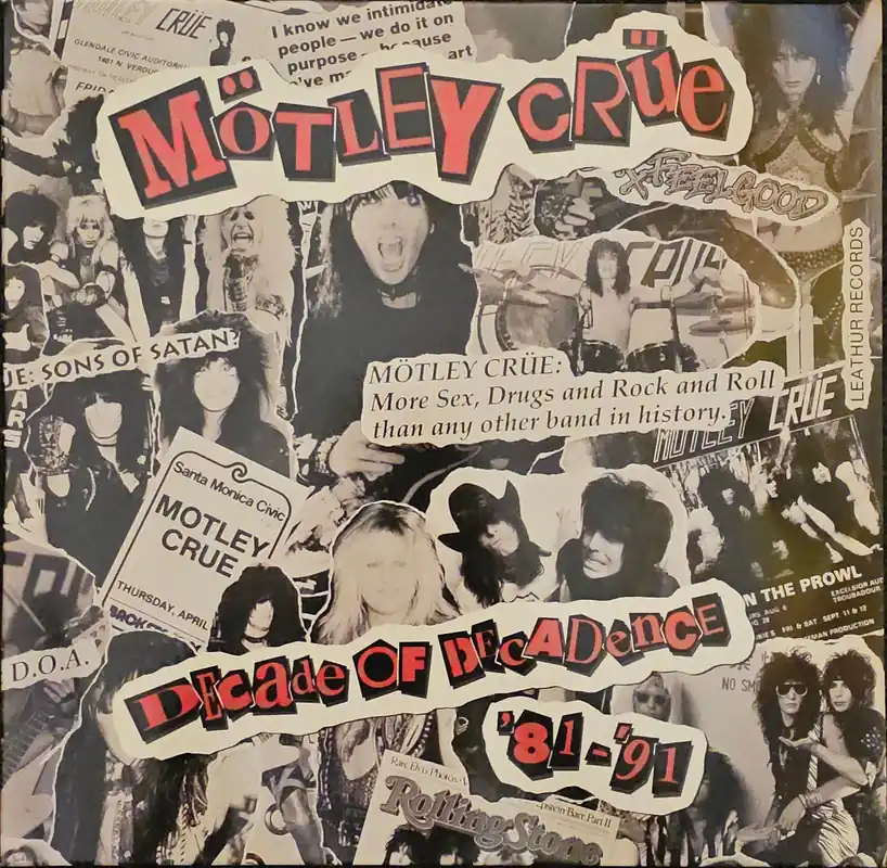 Mötley Crüe – Decade Of Decadence '81-'91 Lp (With Poster)– museum vinyl Buy Online